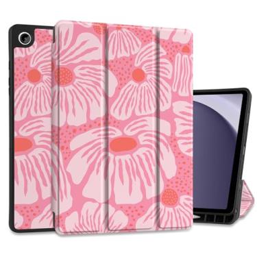 Imagem de MEEgoodo Capa para Samsung Galaxy Tab A9 Plus 27.9 cm 2023 com suporte para caneta S, capas para tablet inteligente A9+ com suporte de couro triplo + capa traseira de TPU macio + despertar/hibernar