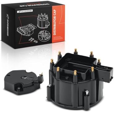 Imagem de A-Premium Tampa do distribuidor de ignição compatível com Chevrolet Camaro 1985-1986, Corvette & Pontiac Firebird e Cadillac 60 Special, Allante, Chassis comercial, DeVille, Eldorado, Fleetwood