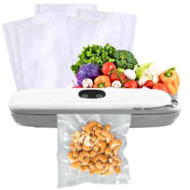 Imagem de Kit Seladora De Alimentos A Vácuo Com 10 Sacos Embalagem - KR Variedad