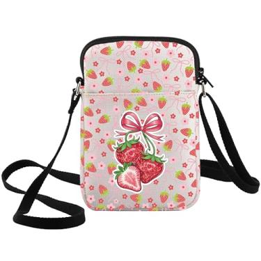 Imagem de WZMPA Bolsa tiracolo Sweetheart Strawberries Lover Gift Honey Strawberry Shoulder Bag Morangos Merchandise, Morango Cb, Ajuste