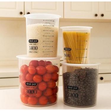 Imagem de Kit 4 Peça Pote Organiza Recipiente Conserva Guarda Alimento Vasilha A