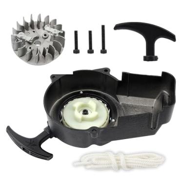 Imagem de PowerMotor Kit universal de liga de alumínio de arranque fácil de puxar com reposição de roda livre para motor de 2 tempos 43cc 47cc 49cc 50cc mini bolso Dirt Pit Bike Scooter ATV Quad 4 rodas