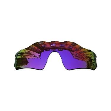 Imagem de Vonxyz Lentes de reposição para óculos de sol Oakley Radar EV Path OO9208 - Violet MirrorCoat polarizado