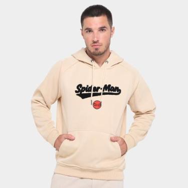 Imagem de Moletom Mooncity Homem Aranha Masculino, Bege, P