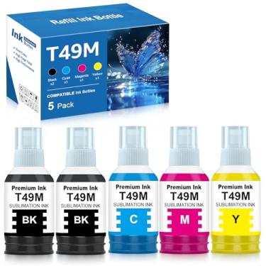 Imagem de Yongairuink Substituição de tinta de sublimação T49M compatível para impressora de sublimação T49M1 T49M2 T49M3 T49M4 para impressora de sublimação SureColor F170 F570 (2 pretas, 1 ciano, 1 magenta, 1