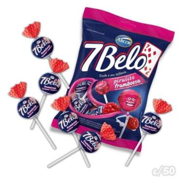Imagem de Pirulito 7 Belo Framboesa 500g Arcor