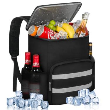 Imagem de Mochila térmica – 54 latas isolada à prova de vazamento, mochila térmica para homens e mulheres, bolsa térmica portátil, piquenique, acampamento, praia, caminhadas, churrasco, almoço, mochila para