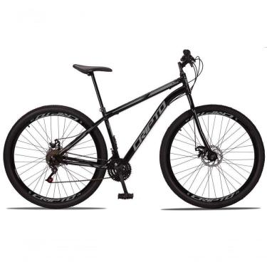 Imagem de Bicicleta Aro 29 Aço Carbono 21v Cripto Freios A Disco Garfo - Preto/prata - 17 Preto/prata