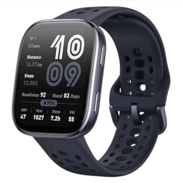 Imagem de Relógio Smartwatch BIP 6, com IA, Gps e Mapas, Tela 1,97" AMOLED, Ligação Bluetooth, 46 mm, Resistente a Água 5 ATM, Bateria 24 dias, 140 modos de exercício, Original com Nfe e garantia - Preto