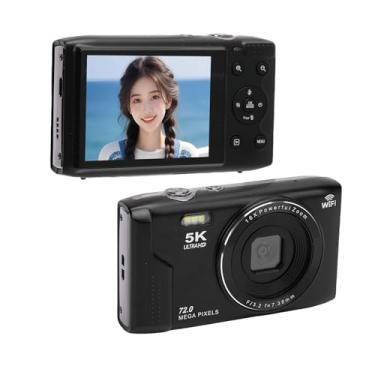 Imagem de VBESTLIFE Câmera Digital 5K, 72MP UHD AutoFocus Point e Shoot Camera Com Flash, Vlog Camara Com Zoom 16x, Wi -Fi, Tela de 2,8 Polegadas, Memória de 64 GB (Preto)