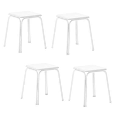 Imagem de Conjunto 4 Banquetas Napa 1748 Carraro - Branco Branco