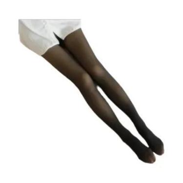 Imagem de Meia-calça Térmica Grossa Feminina Cintura Alta Quente Translúcida Leg