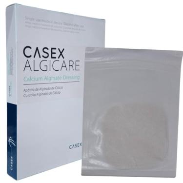 Imagem de Curativo De Alginato De Cálcio E Sódio 10cm x 10cm Casex | Kit com 5 Unidades