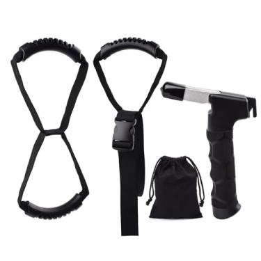 Imagem de Royitay Kit de 3 peças de independência de mobilidade: auxílio de pé portátil, pega de carro bengala automática, alça de segurança ajustável adequada para idosos e pessoas com viagens reduzidas e