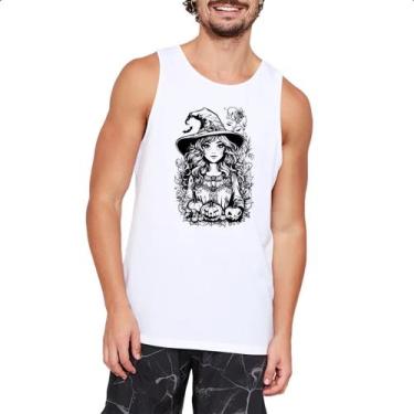 Imagem de Camiseta Regata Bruxinha Art Line Halloween - Alearts, EG