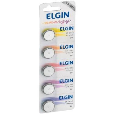Imagem de 50 Bateria Moeda Cr2032 3v Pilha Lithium Elgin Cartela