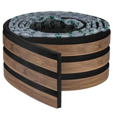 Imagem de Painel Ripado Madeto Nogueira Intenso 10Cm X 1,0Cm 10M - Meu Rodapé