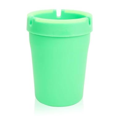 Imagem de Cinzeiro luminoso sem fumaça, cinzeiro de cigarro de carro de extinção portátil, acessório para fumar, carro, caminhão, casa, escritório, praia, multifuncional com tampa à prova de cheiro