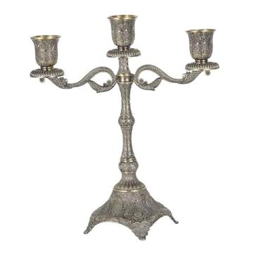 Imagem de IEUDNS Castiçal cônico para decoração de casa de fazenda, candelabro, suporte para velas, para lareira, natal, hotel, jantar de aniversário, com 3 Braços