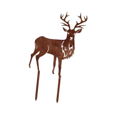 Imagem de Ｂｅｓｇａ Estaca de jardim de Natal, decoração de Natal, estaca de jardim criativa e exclusiva, placa de rena para caminho, gramado, calçada,