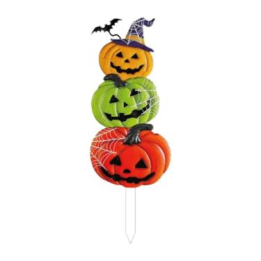 Imagem de FLCPJGV Estaca de Abóbora para Quintal de Halloween, Decoração de Halloween, Estaca de Presente, Placa de Quintal para Pátio de Fazenda, Gramado, Calçada, Dec, S