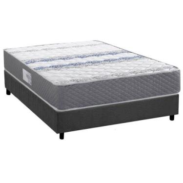 Imagem de Cama Box Casal: Colchão Ortopédico Herval D60 / AG65 Timeless + Base C
