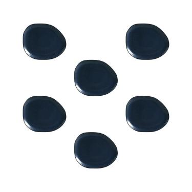 Imagem de Conjunto de Pratos Oval Porto Brasil Orgânico Night Blue 31cm - 6 Peças