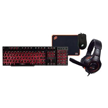 Imagem de COMBO GAMER THUNDER 4 EM 1 - Headset Multiplataforma, Teclado Rainbow, Mouse e Mousepad...