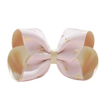Imagem de Bomboniere Laço de cabelo grande de gorgorão feminino com caixa de presente – Grampo de cabelo grande feito à mão sem deslizamento para crianças, presente especial de aniversário, acessórios de cabelo