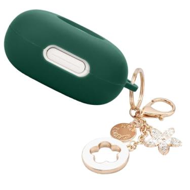 Imagem de Capa compatível com fones de ouvido Soundcore Sport X20, capa de silicone macio resistente a arranhões e choque com acessórios de chaveiro brilhante, capa protetora para Soundcore Sport X20 da Anker