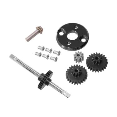 Imagem de Dynwave Kit de reparo para carro RC 1:12, atualização de motor, suporte de motor 370, caixa de engrenagens, transmissão, kit de reparo para carro RC MN78, Preto