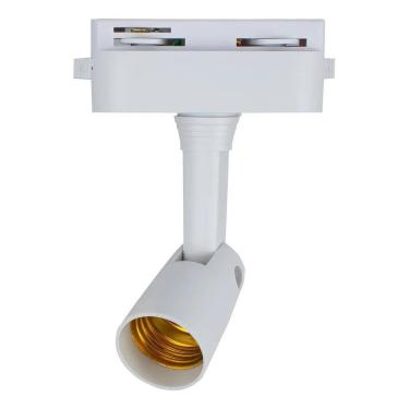 Imagem de 2X Spot Trilho Branco Eletrificado S/ Lâmpada Soquete E27 De