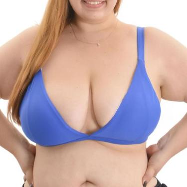 Imagem de Top Biquini Triângulo Bojo Removível Alças Fixas Ajustáveis Plus Size 