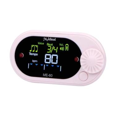 Imagem de menolana Afinador de Metrônomo Digital Metrônomo Eletrônico Afinador Cromático Multifuncional Gerador de Tons Contagem Vocal para Violino Bateria Baixo, Rosa