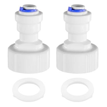Imagem de 2 peças de adaptador Npt reto rosca fêmea de 1/10.2 cm para 1/10.2 cm Od Push to Connect Plastic Ro Fittings, purificador de água, acessórios de adaptador de plástico, acessórios de purificador de
