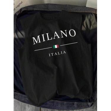 Imagem de Camiseta Regata Oversized Masculina Academia Milano Italia - crushed, 