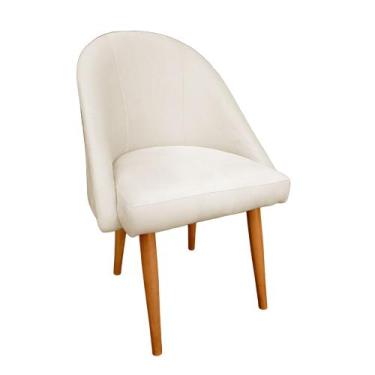 Imagem de Poltrona Cadeira Lua Star Decorativa Veludo Bege - Bemoveis