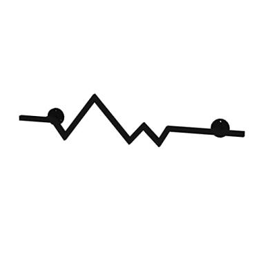 Imagem de Cabide montado na parede, expositor de loja de guarda-roupas, suporte de roupas para quarto, sala de estar, economia de espaço/preto/100 cm