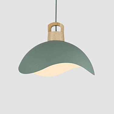 Imagem de CHENKUI Abajur tipo pétala criativa, luminária decorativa pendente de madeira arte de teto luminárias de teto para bar restaurante luminárias industriais compatíveis com LED, Lncandescent