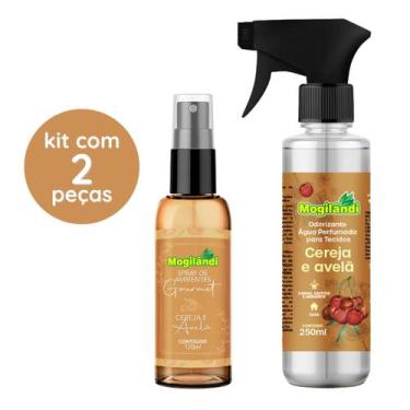 Imagem de Kit 2 Odorizantes Spray Cereja Avelã Ambiente 250ml Roupas Aromas Arom