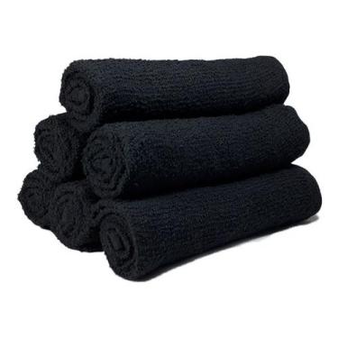 Imagem de Toalha Para Salão E Barbearia - 100% Algodão  - Preto - Mafratex