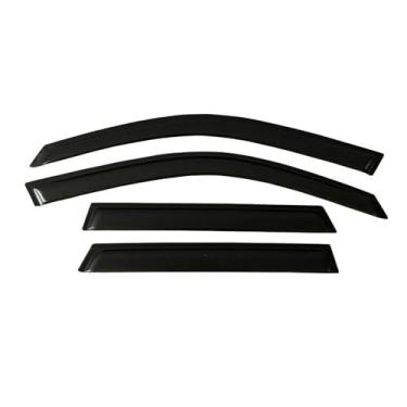 Imagem de GRJQRKHZ Defletor de janela lateral de carro para L & and para R&Over Freelander 2 L359 2007-2015 Weathershied viseira de porta vento sol proteção chuva janela lateral defletores de vento