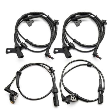 Imagem de IZYSS Sensor de velocidade da roda ABS 4 peças dianteiro e traseiro para Ford Explorer 2006-2010 para Mercury Mountaineer 2006-2010 substitui 6L2Z2C204A, 8L2Z2C190A, 8L2Z2C190B