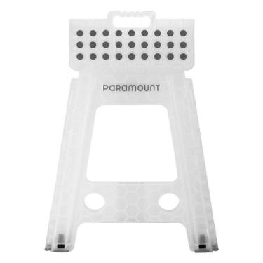 Imagem de Banqueta Dobravel Antiderrapante Clear 45 cm - Ideal para Espaços Pequ