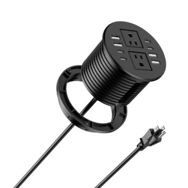 Imagem de Régua de alimentação Jgstkcity 4 tomadas 8 portas USB, orifício de 3,1