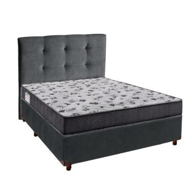 Imagem de Cama Box + Colchão Casal Ortobom D33 Iso100 + Cabeceira Estofada