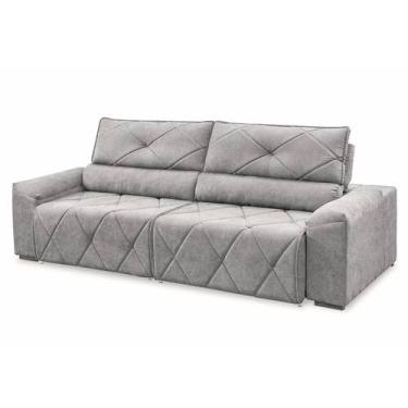 Imagem de Sofá 3 Lugares 2,00m Retrátil e Reclinável Houston - COLISEU, Nevoa