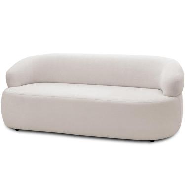 Imagem de Sofá 2 Lugares Orgânico Sala de Estar Living 140cm Carmen F04 Bouclê Cru - Lyam Decor