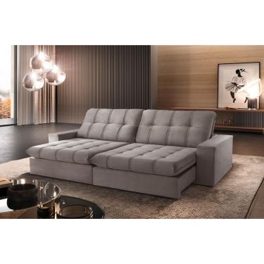 Imagem de Sofá Retrátil Caparaó 2,90m 5 Lugares Molas Ensacadas Txr Bege