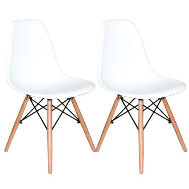 Imagem de Kit com 2 Cadeiras Charles Eames Eiffel BRANCA